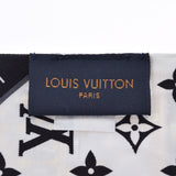 LOUIS VUITTON Louis Vuitton Bando BB Let's Go Black/White M76442 Ladies Silk 100% Scarf A Rank used Ginzo