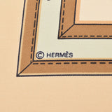 HERMES Hermes Care 90 Horse Pattern Beige Ladies Silk 100 % Scarf New Used Ginzo