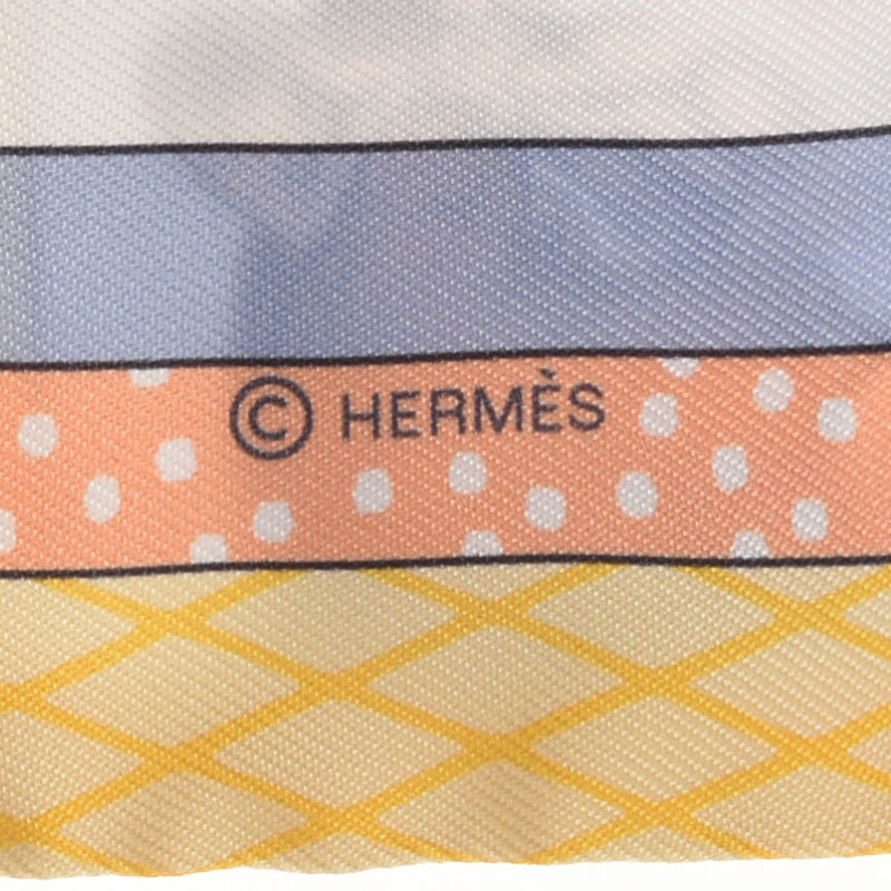 HERMES エルメス ツイリー  黄色 レディース シルク100％ スカーフ 新品 銀蔵
