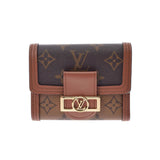 LOUIS VUITTON ルイヴィトン モノグラム リバース ドーフィーヌ  ブラウン M68725 レディース モノグラムキャンバス 三つ折り財布 Aランク 中古 銀蔵