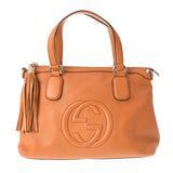 GUCCI グッチ ソーホーインターロッキングG 308362 レディース カーフ ハンドバッグ Bランク 中古 銀蔵