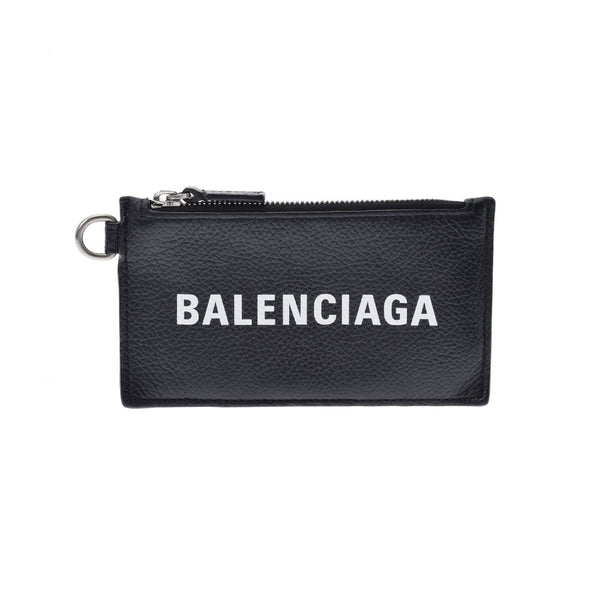 BALENCIAGA バレンシアガ CASH キーリング付き 黒 594548 ユニセックス レザー カードケース Bランク 中古 銀蔵