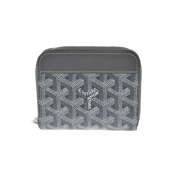 GOYARD ゴヤール マティニョン PM グレー ユニセックス PVC コインケース ABランク 中古 銀蔵