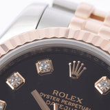 ROLEX ロレックス デイトジャスト 10Pダイヤ 179171G レディース PG/SS 腕時計 自動巻き 黒文字盤 Aランク 中古 銀蔵