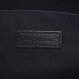 BALENCIAGA バレンシアガ ネイビークリップM 黒 373834 ユニセックス キャンバス カーフ クラッチバッグ ABランク 中古 銀蔵