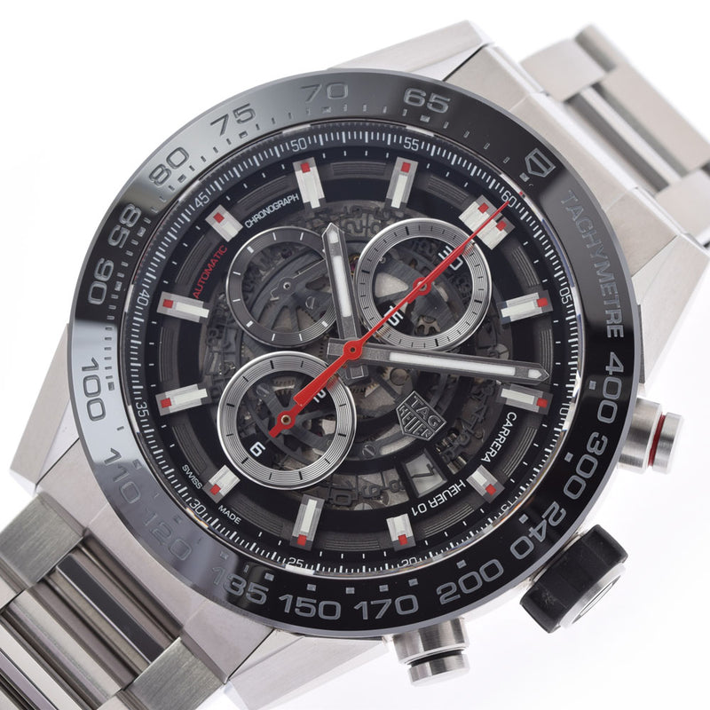 TAG HEUER タグホイヤー カレラ クロノ キャリバーホイヤー01  CAR2A1WWBT794 メンズ SS 腕時計 自動巻き スケルトン文字盤 Aランク 中古 銀蔵