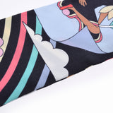 HERMES エルメス ツイリー CARRES VOLANTS ノワール/シエル/マルチカラー レディース シルク100％ スカーフ Aランク 中古 銀蔵