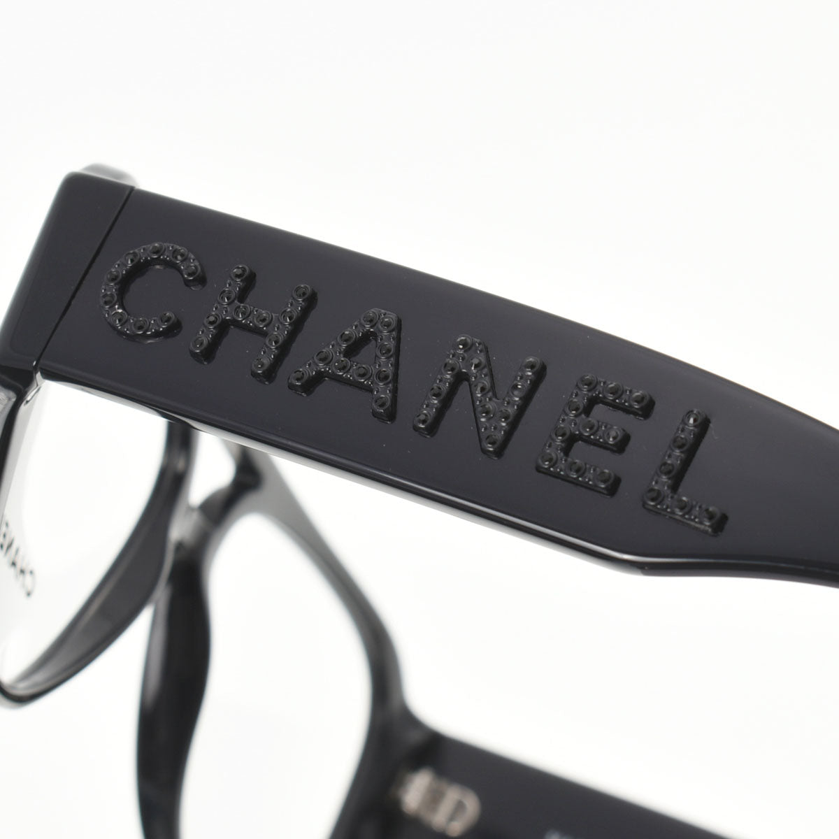 シャネルラインストーン 紺 ユニセックス メガネ 3397B CHANEL 中古 