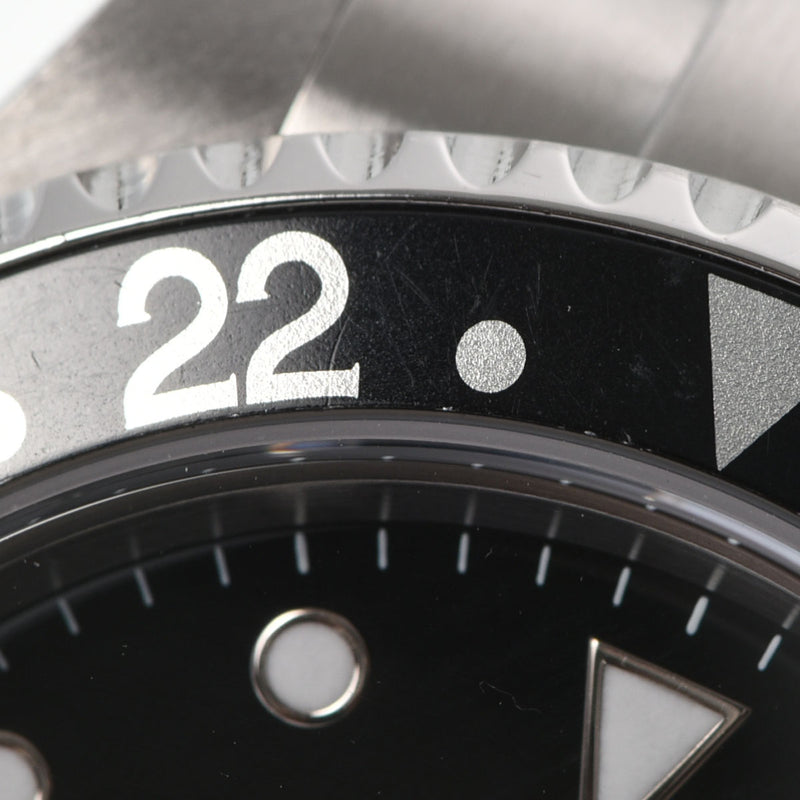 ROLEX ロレックス GMTマスター2 黒/赤ベゼル 16710 メンズ SS 腕時計 自動巻き 黒文字盤 Aランク 中古 銀蔵