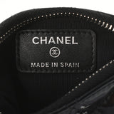 CHANEL シャネル ロゴ 黒 シルバー金具 レディース エナメル コインケース ABランク 中古 銀蔵