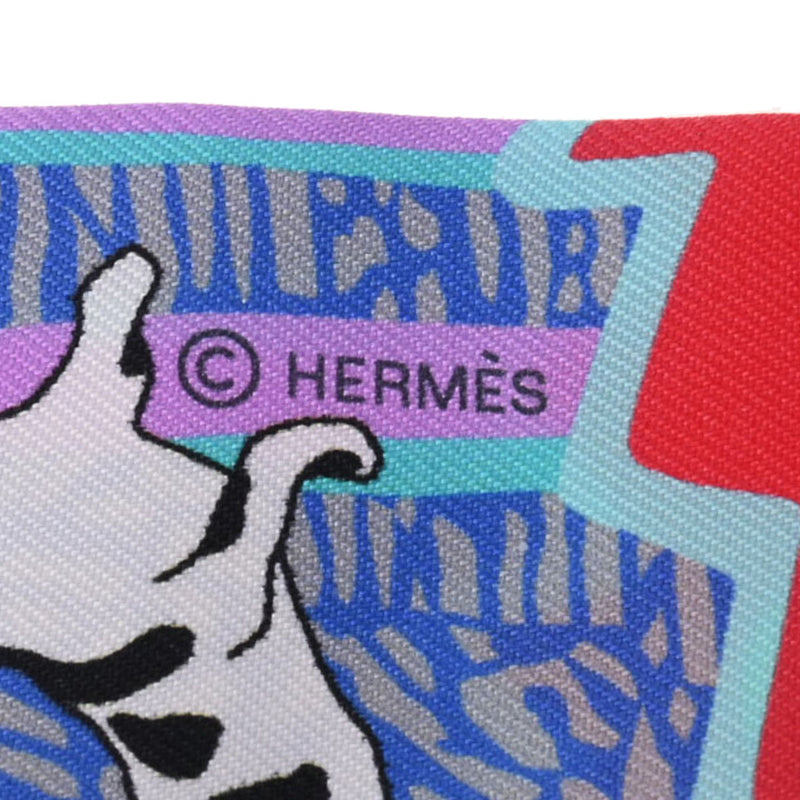 HERMES エルメス ツイリー EN LIBERTE ! ヴェール/シクラメン/マルチカラー 063911S 12 レディース シルク100％ スカーフ 未使用 銀蔵