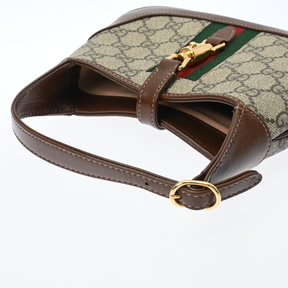 グッチジャッキー1961 スモール ベージュ ゴールド金具 レディース GGスプリームキャンバス ショルダーバッグ 637092 GUCCI 中古 –  銀蔵オンライン