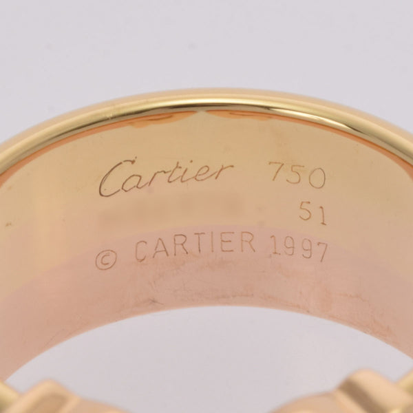 CARTIER カルティエ 2Cリング スリーカラー ダイヤ #51 10号 レディース K18YG/WG/PG リング・指輪 Aランク 中古 銀蔵