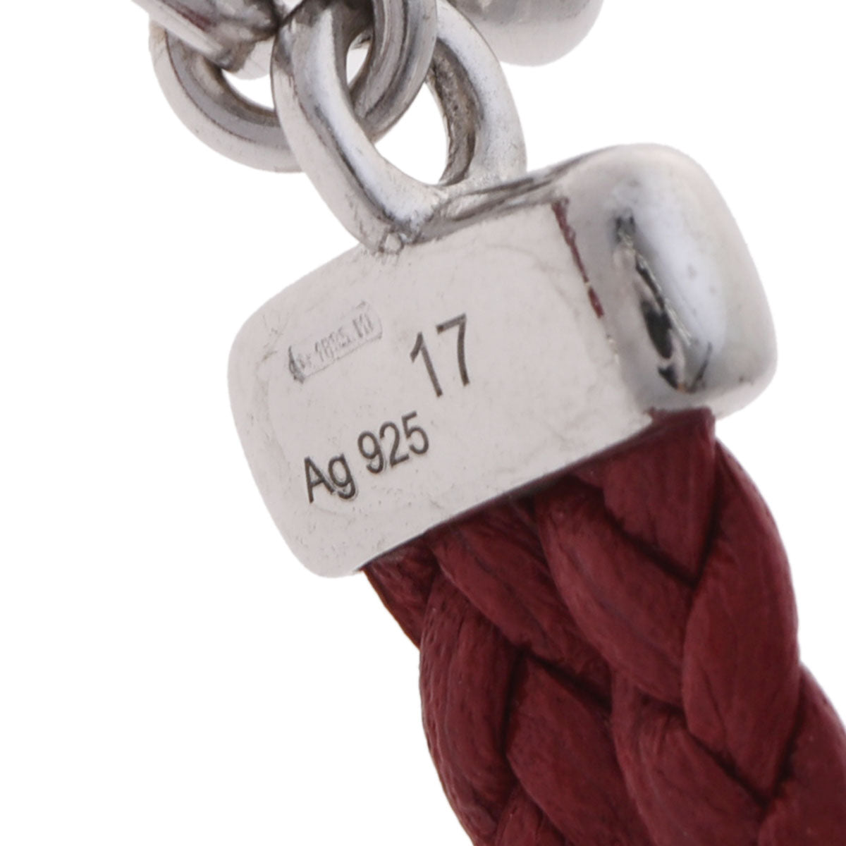 グッチホースビット レザーブレス サイズ17 レッド シルバー金具