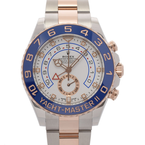 【現金特価】ROLEX ロレックス ヨットマスター2 116681 メンズ SS/PG 腕時計 自動巻き ホワイト文字盤 未使用 銀蔵