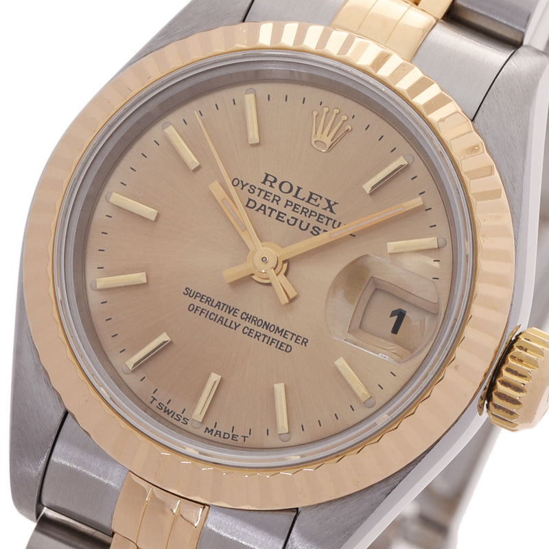 ROLEX ロレックス デイトジャスト 69173 レディース YG/SS 腕時計 自動巻き シャンパン文字盤 Aランク 中古 銀蔵