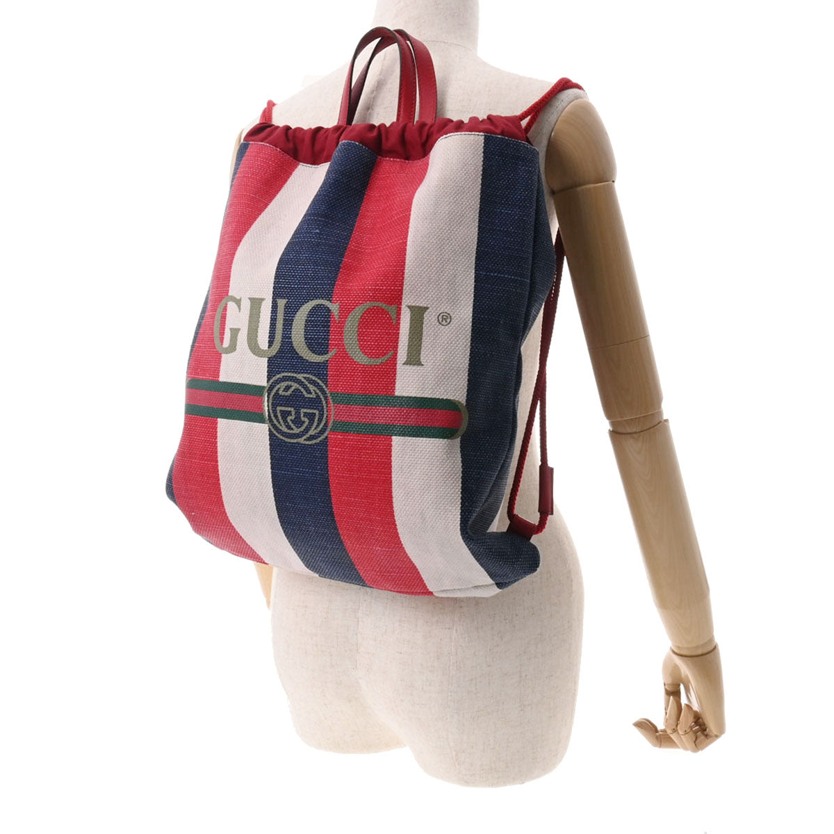 【正規品】グッチ GUCCI トリコロール ロゴ 巾着バッグ リュック 男女兼用 楽天市場】GUCCI グッチ ロゴプリント ドローストリング バックパック