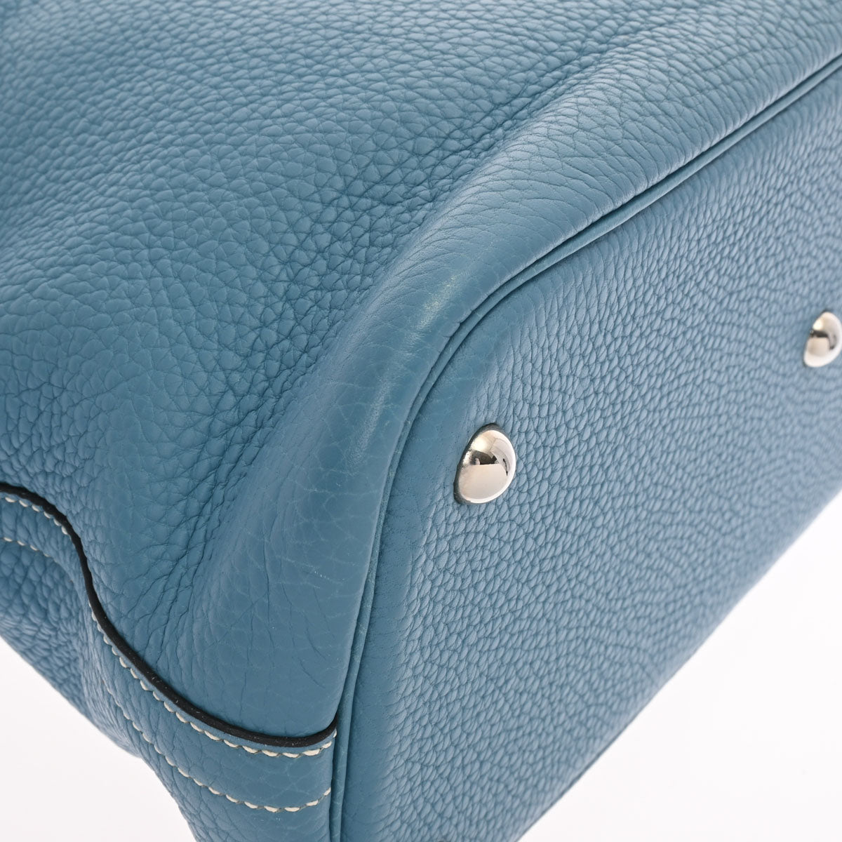 エルメスボリード37 ブルージーン シルバー金具 □I刻印(2005年頃)刻印  