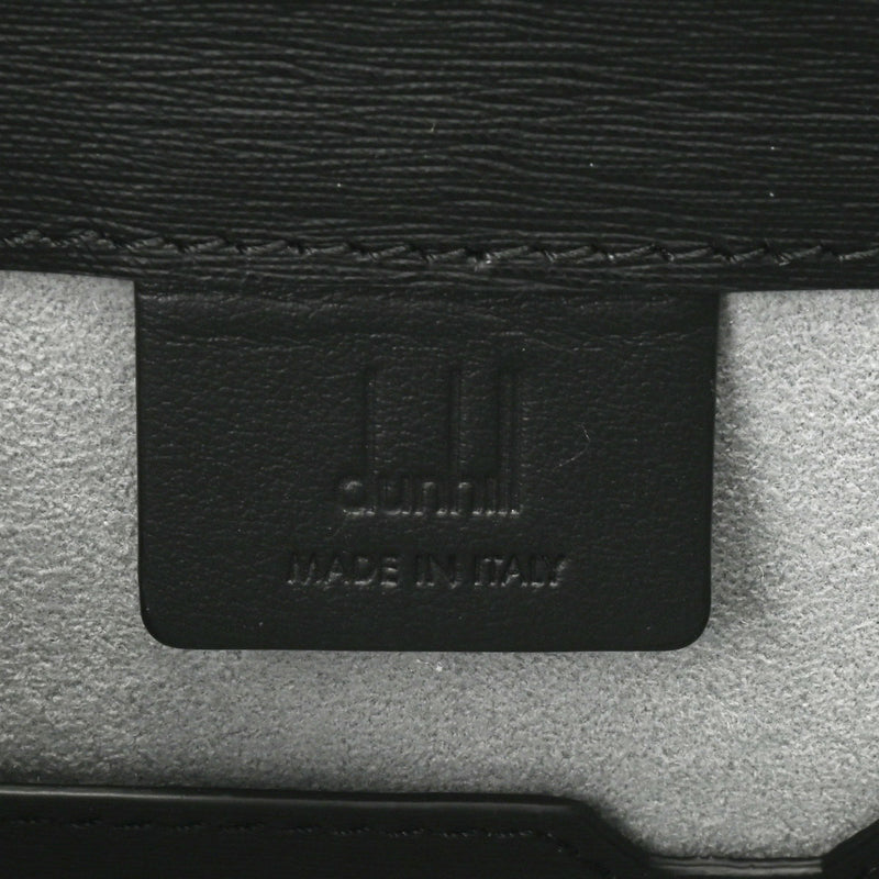Dunhill ダンヒル 黒 シルバー金具 メンズ レザー セカンドバッグ 未使用 銀蔵