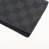 LOUIS VUITTON ルイヴィトン ダミエ グラフィット ポルトフォイユロン 黒/グレー N62227 メンズ ダミエグラフィットキャンバス 長財布 Bランク 中古 銀蔵