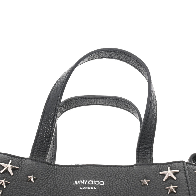 JIMMY CHOO ジミーチュウ 2WAYバッグ スタッズ 黒 レディース カーフ 