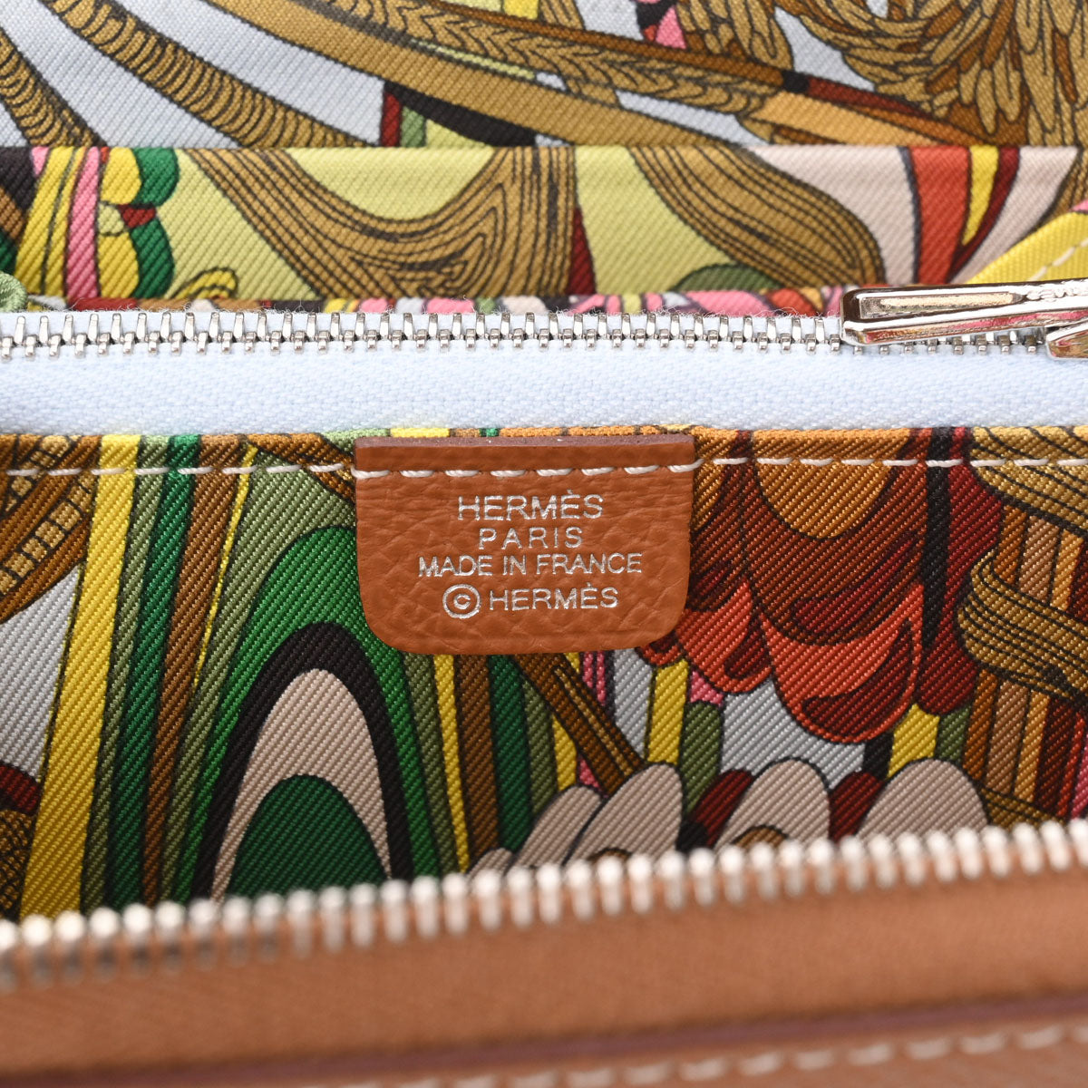 エルメスベアン コンパクト シルクイン ゴールド シルバー金具 Z刻印