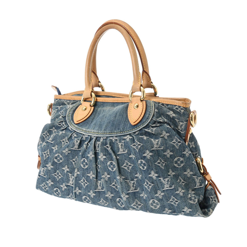 LOUIS VUITTON ルイヴィトン モノグラムデニム ネオカビィ MM 2WAY USA製 ブルー M95351 レディース モノグラムデニム ハンドバッグ Bランク 中古 銀蔵