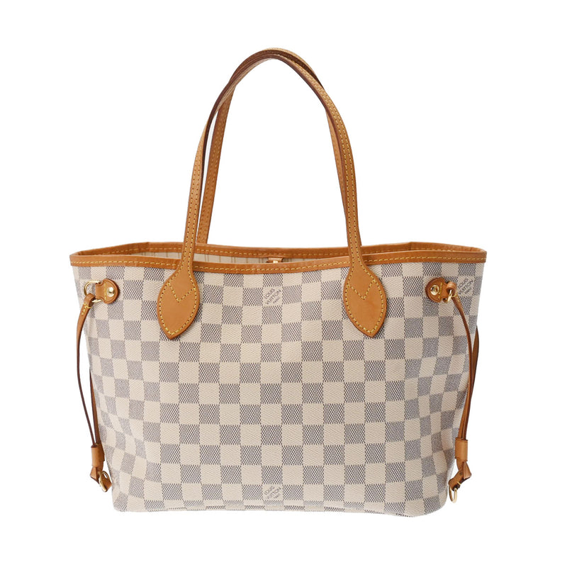 LOUIS VUITTON ルイヴィトン ダミエアズール ネヴァーフル PM ホワイト N41362 レディース ダミエアズールキャンバス ハンドバッグ ABランク 中古 銀蔵