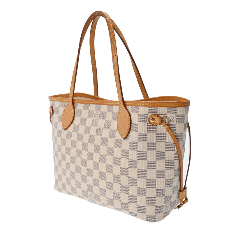 LOUIS VUITTON ルイヴィトン ダミエアズール ネヴァーフル PM ホワイト N41362 レディース ダミエアズールキャンバス ハンドバッグ ABランク 中古 銀蔵