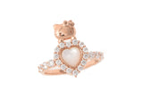 Hello Kitty heart Hello Kitty 11 kt kt 958 11 ladies GP SV / Rhinestone Ring