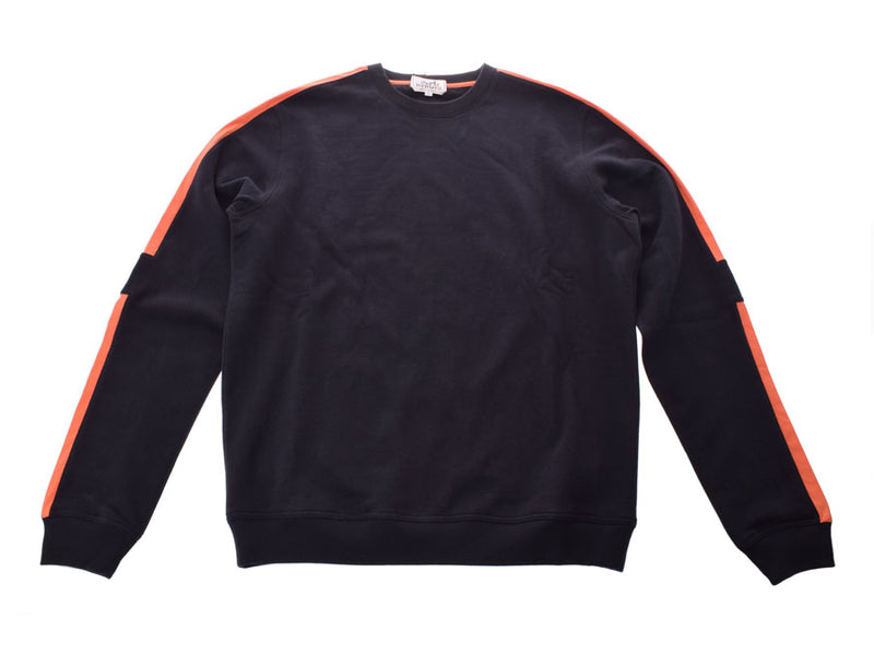 HERMES Hermes Trainer Sideline Black/Orange Men's Cotton 100% Sweat