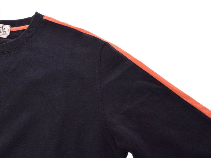 HERMES Hermes Trainer Sideline Black/Orange Men's Cotton 100% Sweat