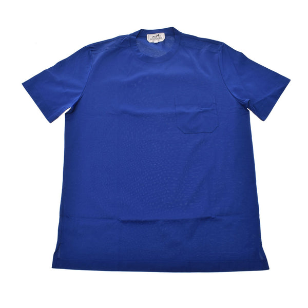 HERMES Hermes Pocket T-shirt Royal Blue Men's Cotton 100% Short Sleeve T-shirt