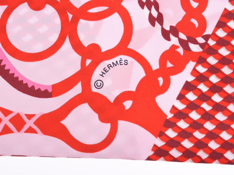HERMES, El Mase, Mall, Eitless, 2018, Autumsy Collection Rose/Rouge Ladies: Silk 100 % Scarf