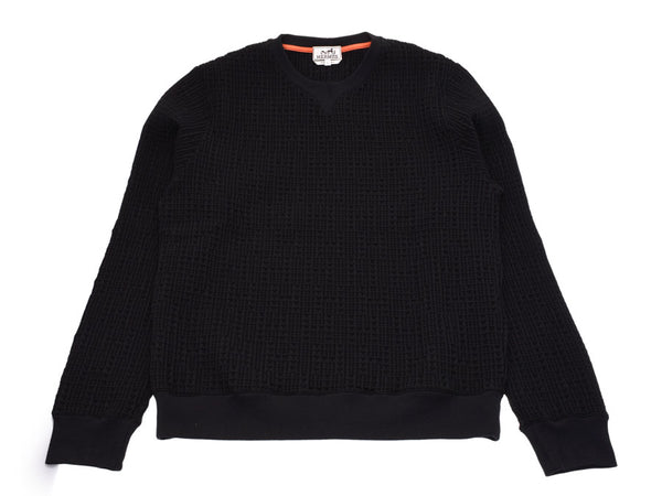 HERMES COL ROND black men's sweatshirt