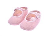 HERMES Hermes First Shoes Baby Shades: Embroidered with Shoe Pink Kids, canvas, canvas, canvas unused, unused silver.