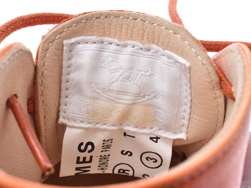 HERMES Hermes, First Shoes, Size 18, Baby Shoes, Shoes, Orange Kids, Leather, Brand Smalls AB Rank, Used Silver Bodhisattva.