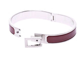 HERMES Hermes jet bangle rouge silver metal fittings unisex bracelet new article silver storehouse