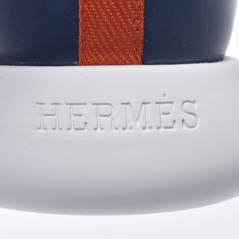 HERMES エルメス サイズ42 ヴィテス グレー/オレンジ/黒/ネイビー メンズ トワルテクニック/エプソン スニーカー 新品 銀蔵