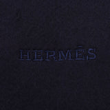 HERMES海军蓝/蓝色中性羊绒100％围巾