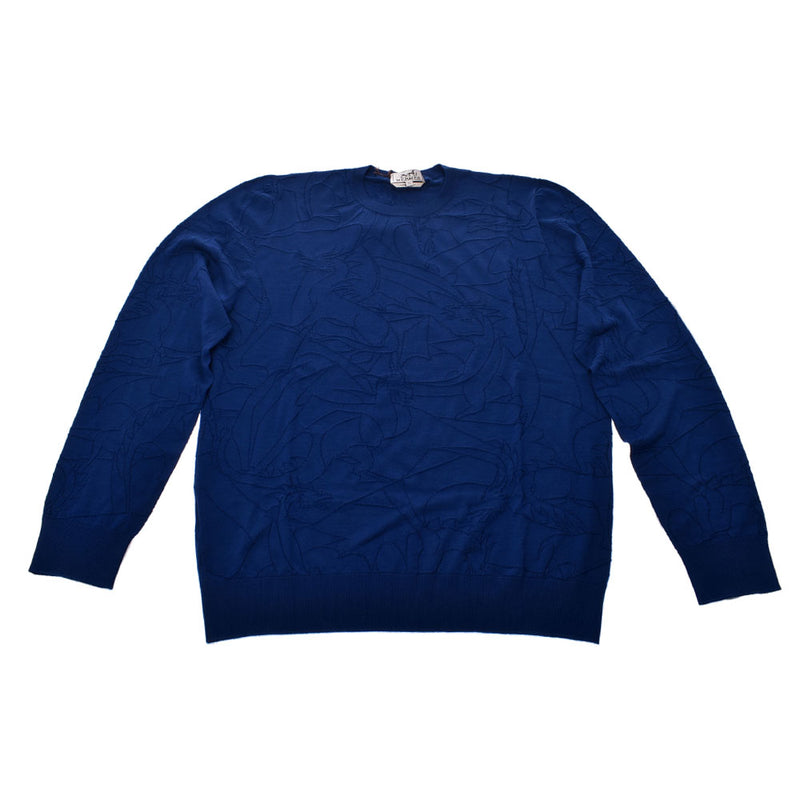 エルメスドラゴン柄 ブルー メンズ セーター HERMES – 銀蔵オンライン