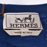 HERMES Blue size XL Men's 100% wool sweater New silver