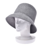 NINA RICCI Ninarich Curved Brim Hat Grey Women's Wool Hat Unused Ginzo