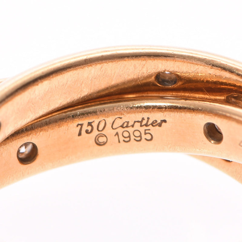 CARTIER Cartier Trinity Ring #49 Women's K18 Yellow Gold 6P Diamond Ring No.9 Used