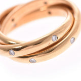 CARTIER Cartier Trinity Ring #49 Women's K18 Yellow Gold 6P Diamond Ring No.9 Used