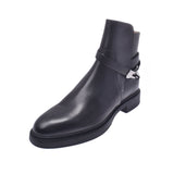 HERMES Size 43 Veo Short Boots Black Men's Calf Boots New Ginzo