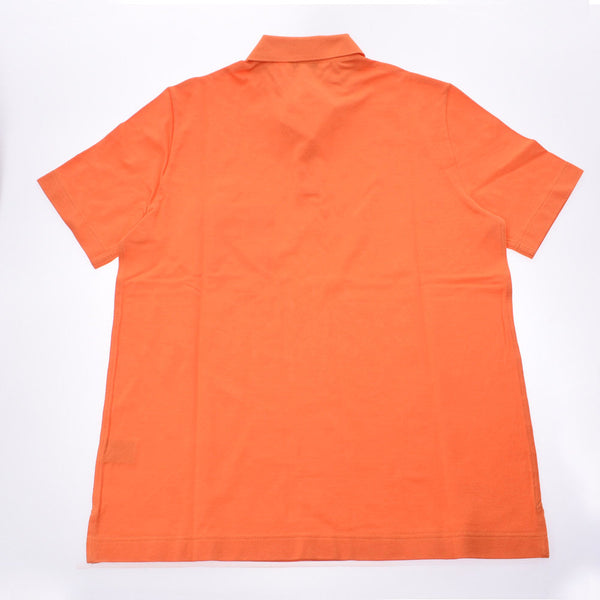 HERMES エルメス メンズポロシャツ 半袖  オレンジ サイズL メンズ コットン100% ポロシャツ 新品 銀蔵