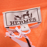 HERMES, Hermes, Menz, Menz, Poloshirts, Orange, Orange, L-Men' s Cotton, 100 %, polo shirts, new silver,