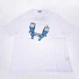 HERMES エルメス メンズTシャツ Hモチーフ IMPRIME HERMES ODYSEE 白 サイズXL メンズ コットン100% 半袖シャツ 新品 銀蔵