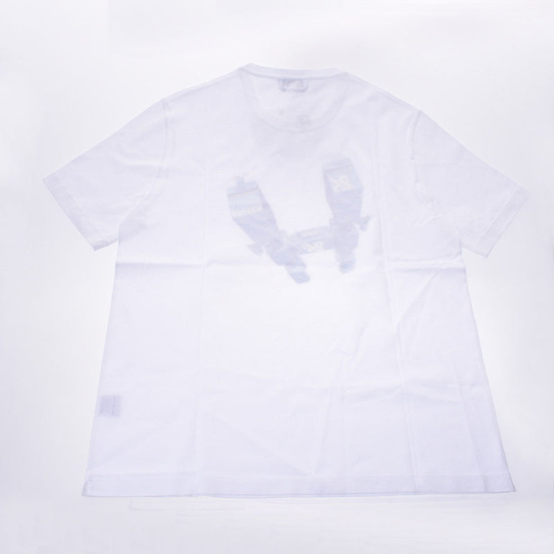 100% of HERMES Hermes men T-shirt H motif IMPRIME HERMES ODYSEE white size XL men cotton short-sleeved shirt new article silver storehouse